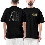 Star Wars Darth Vader Dark Side Ön Arka Baskılı Siyah Oversize Tişört