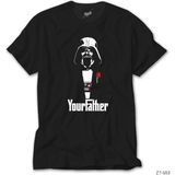 Star Wars Darth Your Father Siyah Tişört - XS