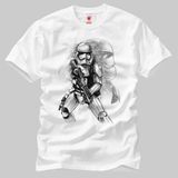 Star Wars: First Order Stormtrooper Sketch Erkek Tişört - XXL - Beyaz