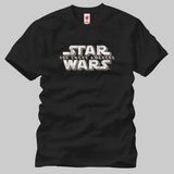 Star Wars: Force Awakens Distresse Logo Erkek Tişört - XXL - Siyah