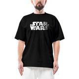 Star Wars Logo 2 Oversize Siyah Tişört