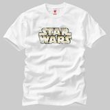 Star Wars Logo Erkek Tişört - Beyaz