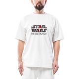 Star Wars Logo Oversize Beyaz Tişört - XL