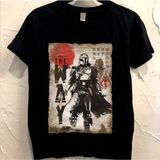 Star Wars Mandalor Japon Boyama tişört - Siyah - XL