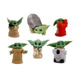 Star Wars Mandalorian Baby Yoda Grogu Bebek Yoda Aksiyon Figür Oyuncak Seti 6 Yoda Figürü Bir Arada2 (Yeşil)