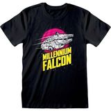 Star Wars Millennium Falcon Circle Tişört - Siyah - XL
