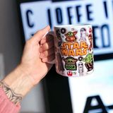 Star Wars Porselen Hediyelik Tasarım Kupa- Ev Ofis Kupası - Beyaz - 330 ml