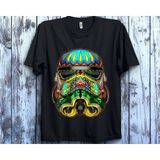 Star Wars Stormtrooper Kafatası Unisex Tişört - Siyah - XL