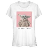 Star Wars: The Mandalorian Baby Yoda Kadın Bisiklet Yaka T-Shirt Beyaz M
