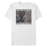 Star Wars: The Mandalorian Hears Snacks Erkek Bisiklet Yaka T-Shirt Beyaz S