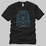 Star Wars Trooper Head Neon Erkek Tişört - M - Siyah