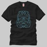 Star Wars Trooper Head Neon Erkek Tişört - XS - Siyah