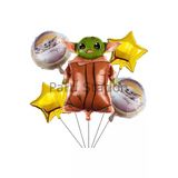 Star Wars Yoda Altın Balon Set Yıldız Savaşları Yoda Konsept Doğum Günü Balon Set