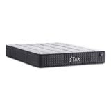 Star Yatak 140x190 Cm Çift Kişilik Nms Yaylı Saten Kumaşlı Full Ortopedik Sert Yatak Antrasit Bordür