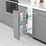 Starax 20 Cm Yandan Teleskopik Raylı Şişelik Krom (S-2213-C)