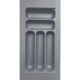Starax 24x49 cm Gri Plastik 30 cm 5 Gözlü Modül Kaşıklık
