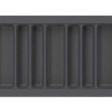Starax 84x49 cm Antrasit Plastik 90 cm 7 Gözlü Modül Kepçelik