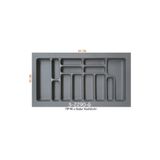 Starax 84x49 cm Gri Plastik 90 cm 13 Gözlü Modül Kaşıklık
