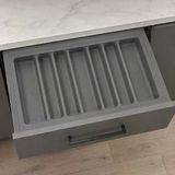 Starax 84x49 cm Gri Plastik 90 cm 7 Gözlü Modül Kepçelik