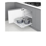 STARAX Ahşap Tablalı Bağımsız Çift Açılım Gizli Raylı Çekmece 35CM S-2611-C