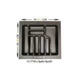 STARAX Çekmece Içi Plastik Kaşıklık Antrasit Antibakteriyel S-2287-a En:54-47,5 D:49-40 Cm Arası Kes