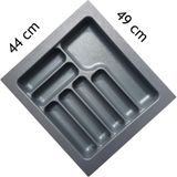 Starax Çekmece Içi Plastik Kaşıklık Gri 44 x 49 cm 7 Gözlü