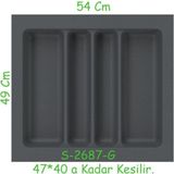 Starax Gri Plastik Kepçelik