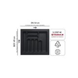 STARAX S-2287-g 54x49 Çekmece Içi Gri Plastik Kaşıklık 48x40 A Kadar Kesilebilir