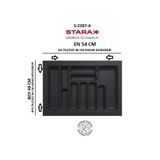 STARAX S-2287-GP ÇEKMECE İÇİ ANTİBAKTERİYEL KAŞIKLIK 60LIK MODÜL GRİ EN:54-48 D:49-40 CM ARASI KESİLİR