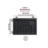 STARAX S-2287-GP ÇEKMECE İÇİ ANTİBAKTERİYEL KAŞIKLIK 60LIK MODÜL GRİ EN:54-48 D:49-40 CM ARASI KESİLİR