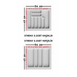STARAX S-2287-WP ÇEKMECE İÇİ KAŞIKLIK/KEPÇELİK 60LİK MODÜL BEYAZ EN:54-48 D:49-41CM ARASI KESİLİR