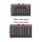 STARAX S-2290-G ÇEKMECE İÇİ KAŞIKLIK/KEPÇELİK 90LİK MODÜL GRİ EN:84-78 D:49-41CM ARASI KESİLİR