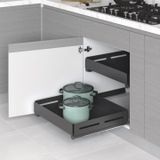 Starax S-2333-UB-A Unique Box Antrasit 45 cm Bağımsız Çift Açılım Gizli Raylı Çekmece