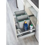 Starax S-2547-G Çekmece İçi Çöp Kovası (Oto.Kapak) 70cm 1 Sepet 12+1+1 lt GRİ