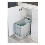 Starax S-2571 Gri Teleskopik Raylı Plastik Gövde 24 lt Çöp Kovası