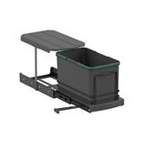 Starax S-2573-a Teleskopik Raylı Plastik 16 Lt. Gri Çöp Kovası Antrasit