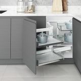 Starax S-3001-P-C Premium Krom 45 cm Sol Kapağa Monte Körköşe Mekanizması