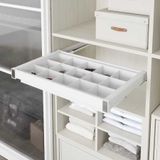 Starax S-6716-W 70 cm Beyaz Tandem Raylı Alüminyum Bölmeli Raf