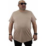 Starbattal 11100 Bej Büyük Beden Basic Erkek T-shirt