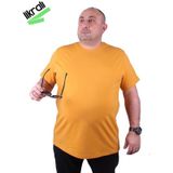 Starbattal 11160 Hardal Büyük Beden Erkek T-shirt