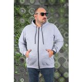 Starbattal 11701 Büyük Beden Gri Melanj Erkek Sweatshirt