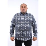 Starbattal 22212 İndigo Büyük Beden Erkek Gömlek