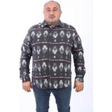 Starbattal 22212 Siyah Büyük Beden Erkek Gömlek
