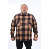 Starbattal 22214 Kahverengi Büyük Beden Erkek Gömlek