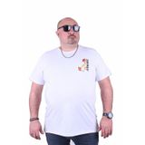 Starbattal 23101 Beyaz Büyük Beden Erkek T-shirt