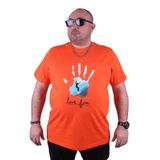 Starbattal 23117 Büyük Beden Turuncu Erkek T-shirt