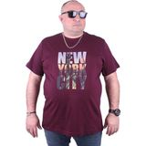 Starbattal 23125 Bordo Büyük Beden Erkek T-shirt