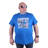 Starbattal 23129 Saks Büyük Beden Erkek T-shirt