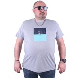 Starbattal 23136 Gri Melanj Büyük Beden Erkek T-shirt