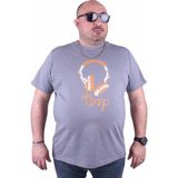 Starbattal 23172 Gri Büyük Beden Erkek T-shirt